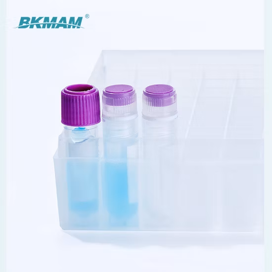 Vial criogénico transparente de 2 ml para almacenamiento de muestras